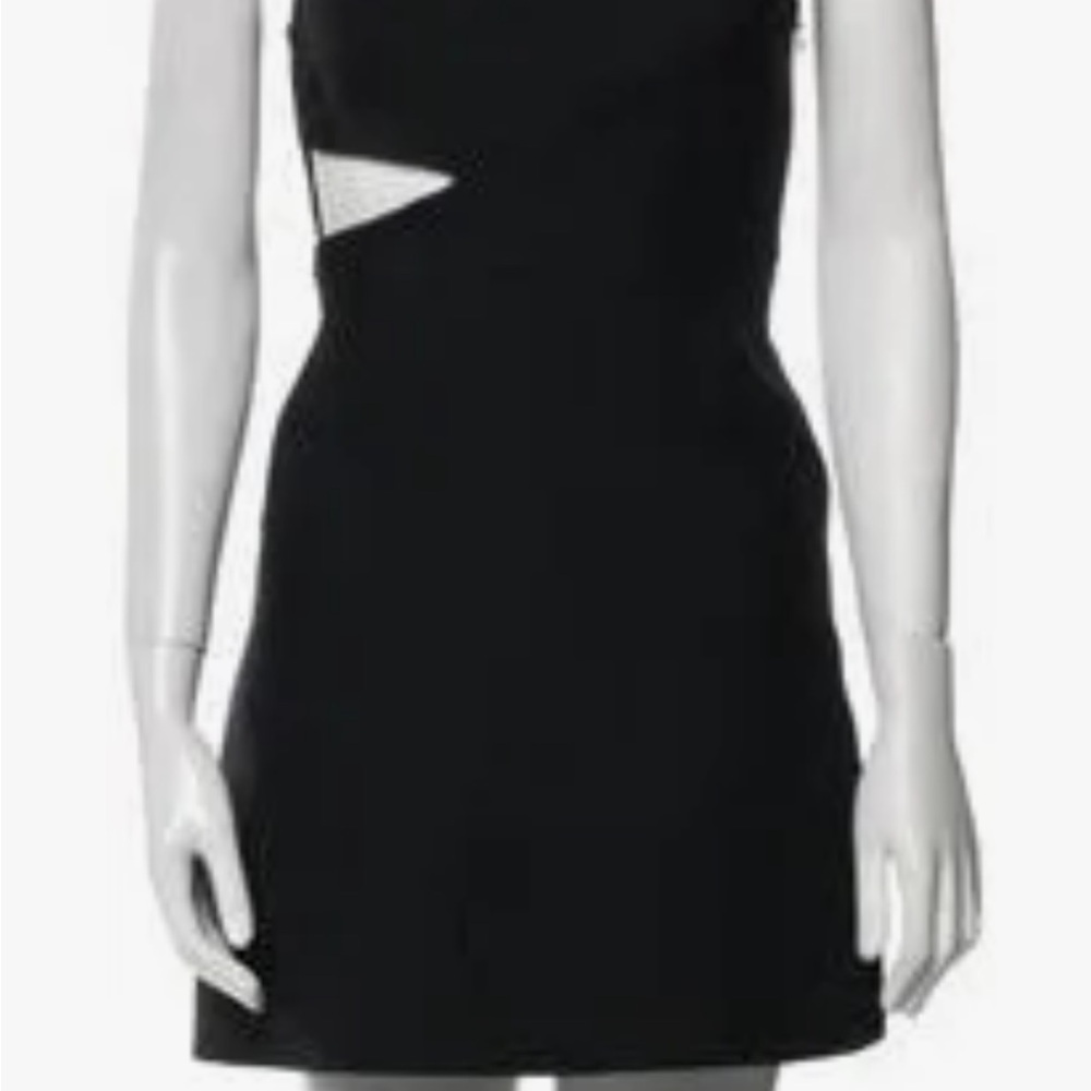 Dior Black One Shoulder Sheath Dress Cocktail